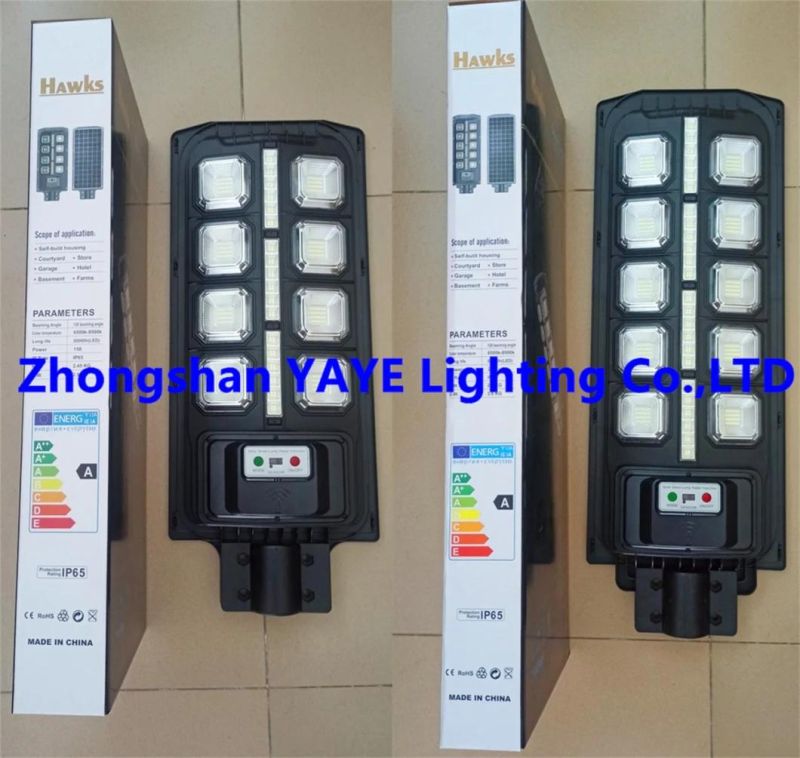 Yaye Hottest Sell Outdoor 100W/200W/300W/400W Solar LED Street Road Wall Garden Light with IP66/ Remote Controller/ 3 Years Warranty/ 1000PCS Stock