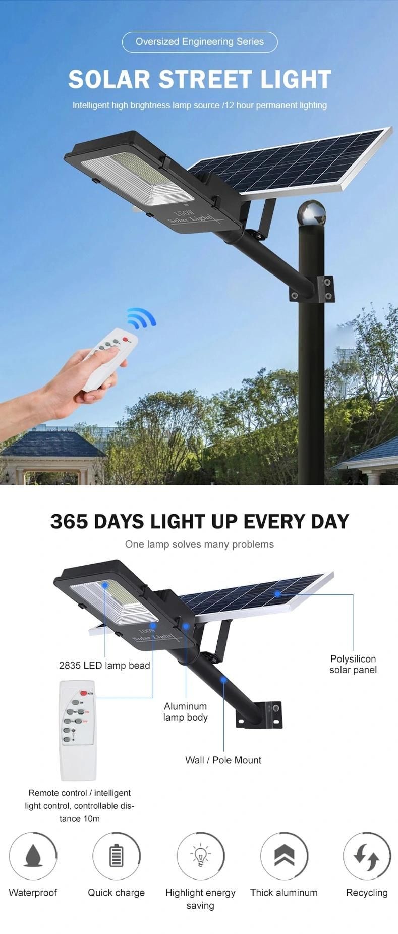 Portable Intelligent Separated Solar Street Light 10W-120W LED Lamp Lights Decoration Lighting Energy Saving Power System Home Lamps Bulbs Products Light