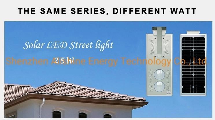 Integrated 25W LED Solar Street Light with High Brightness