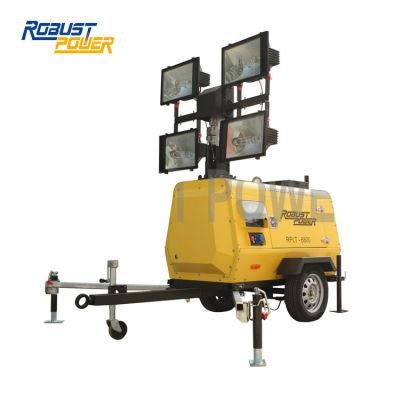 Factory Price Mining Light Tower with Silent Diesel Generator