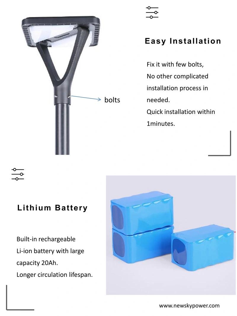 Outdoor Die Cast Aluminum All in One Solar LED Garden Light