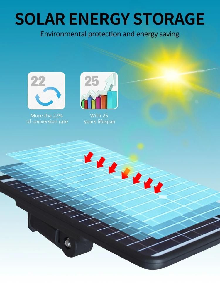 Outdoor Lighting 110lm/W Brand 3030 LED Chips 40W Solar Light