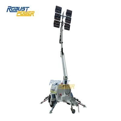 Australia Mining 9m Hydraulic Mast Silent Diesel Generator Light Tower