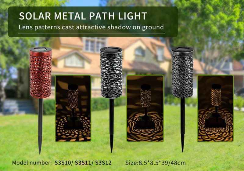 Metal Garden Solar Path Light Stake Light of Wave Pattern