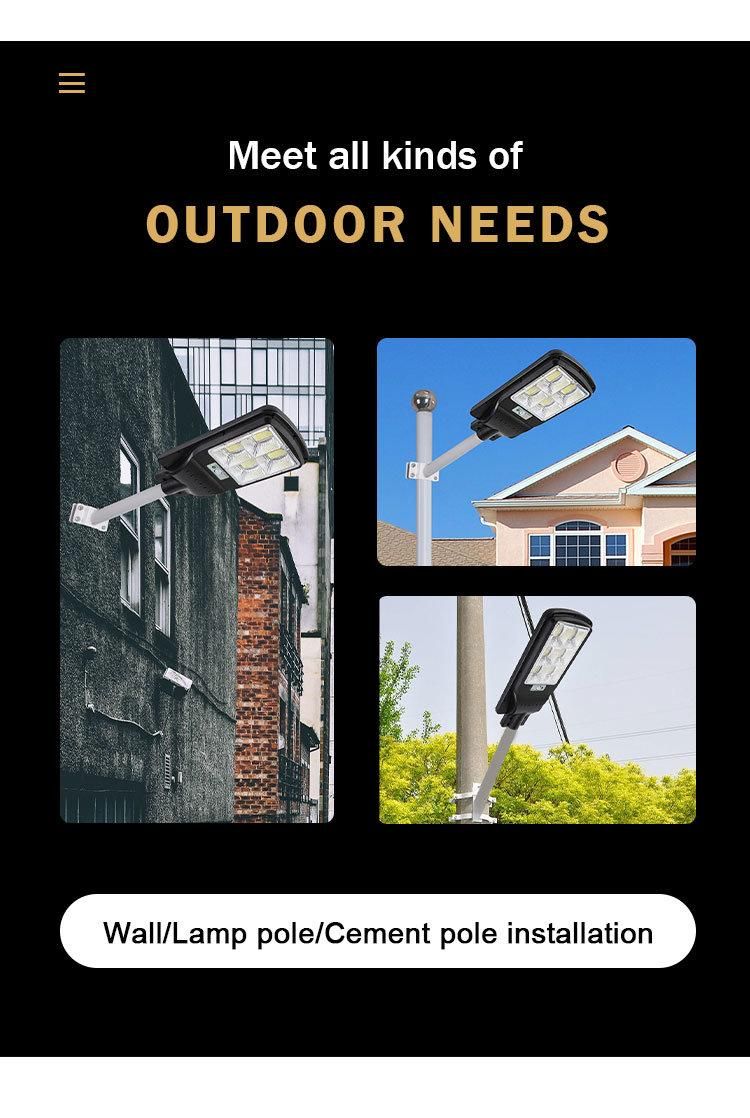 ABS 100W Solar Power Street Light Outdoor Street Lamp LED Solar Light