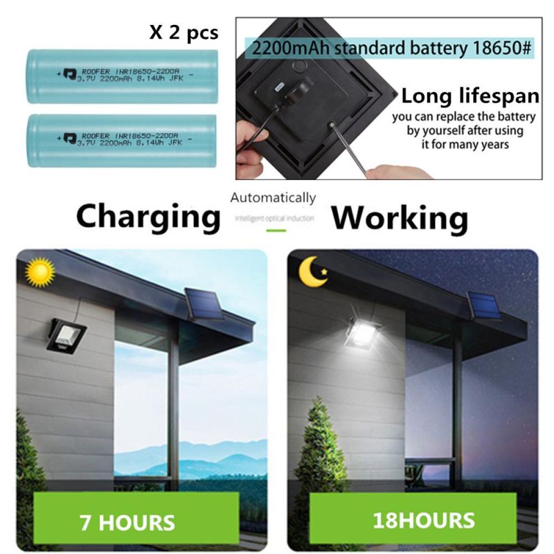Garden Floodlight Solar Lamp for Outdoor Luz Solar Lighting