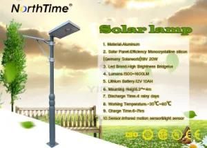 6-80W PIR Motion Sensor Automatic Solar Street LED Street