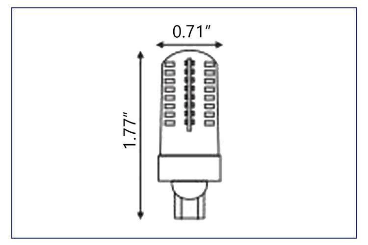 Lt104W2 3W 2700K-6000K Silicone Construction Weatherproof T10 Wedge LED Light Bulbs for Outdoor Landscape Walkway Lawn Lighting