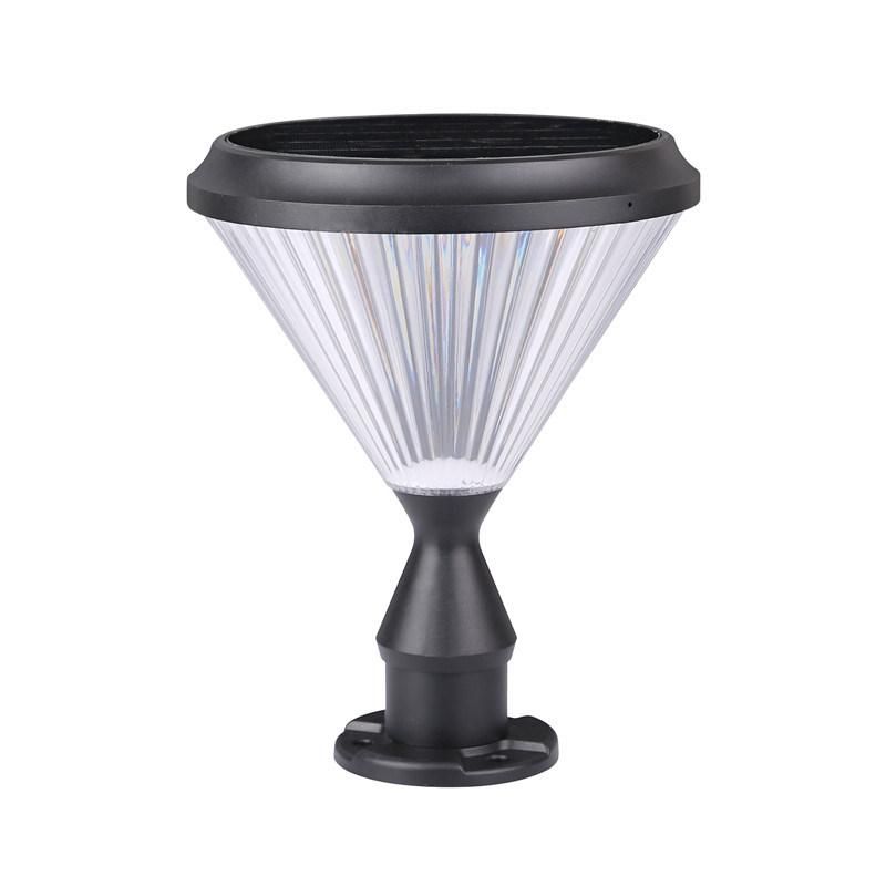 China Manufacturer Warm Light Aluminum High Brightness Energy Solar Pillar Light