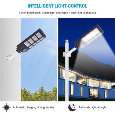 High Power ABS IP65 Waterproof 50W 80W 100W 200W 300W 400W 500W Outdoor All in One Solar LED Street Lamp