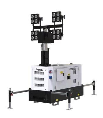 4X350W LED Lamp Hydraulic Mast Mine Site Light Tower