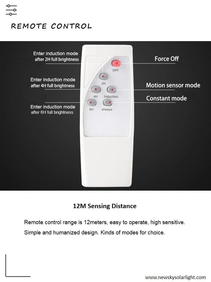 Outdoor All in One Integrated Solar LED Street Road Light Garden Light with Panel and Lithium Battery