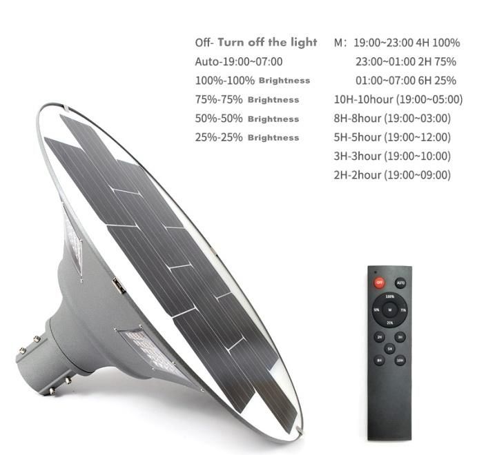 All-in-One IP65 18V 50W Mono Panel Outdoor Solar UFO Solar Cell Garden/Road/Street Light