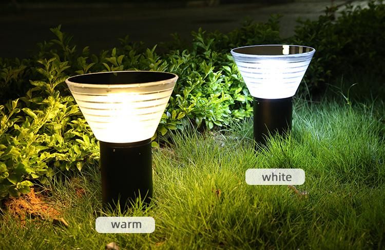 Bspro IP65 Classic Style Waterproof Lawn Pillar Outdoor Housing Solar Garden Light