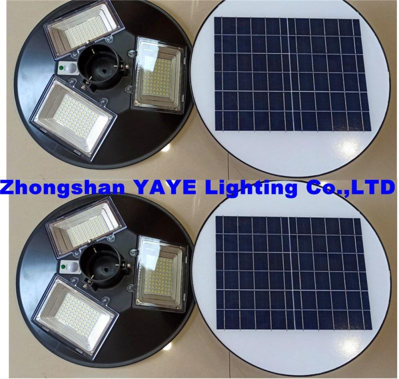 Yaye Hot Sell UFO 150W/300W Solar LED Street Garden Light with Control Modes: Light + Timing + Rador Control / Remote Controller