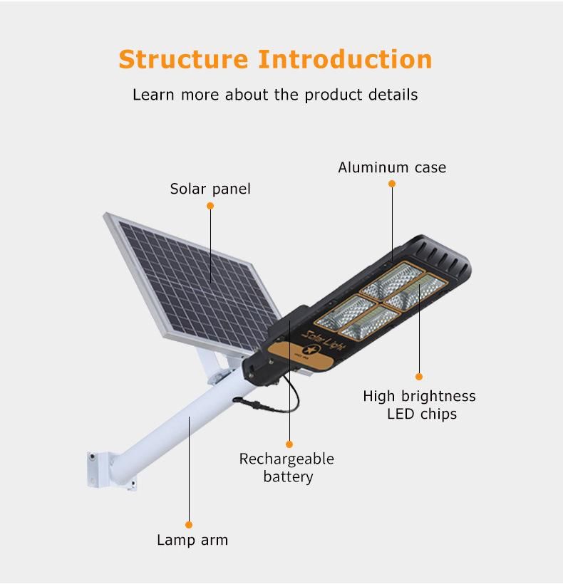 Solar Street Road Light with Strong Long-Lasting Battery 150W