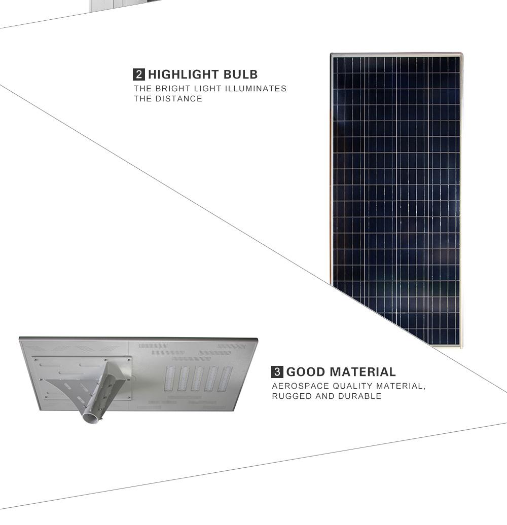 Integrated Design IP65 Outdoor Highway Lamp White Aluminum Solar LED Panel Street Light