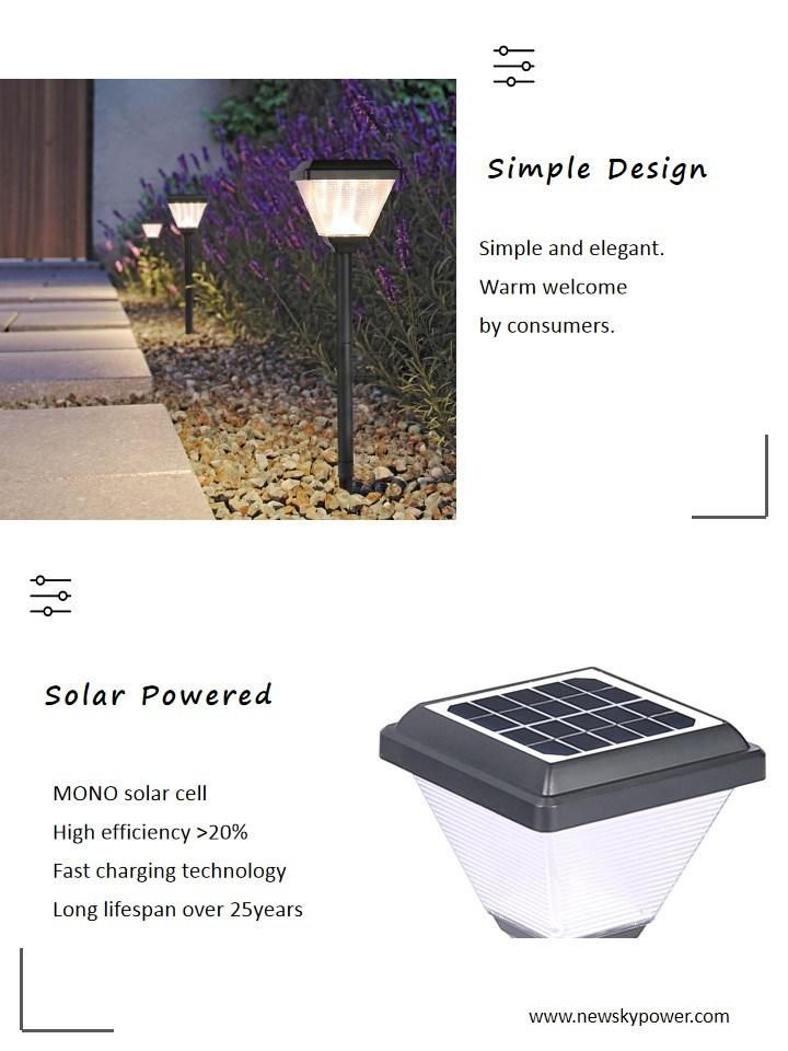 Factory Direct Sale IP65 Waterproof Aluminum High Lumen Solar Spike Light for Pathway Park Countyard