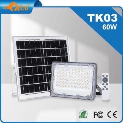 Most Powerful Waterproof IP66 Outdoor Dusk to Dawn Solar Flood Light 60W with on off Switch