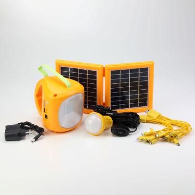 Home Use Solar Camping LED Light with AC Adaptor and 1pcled Bulbs