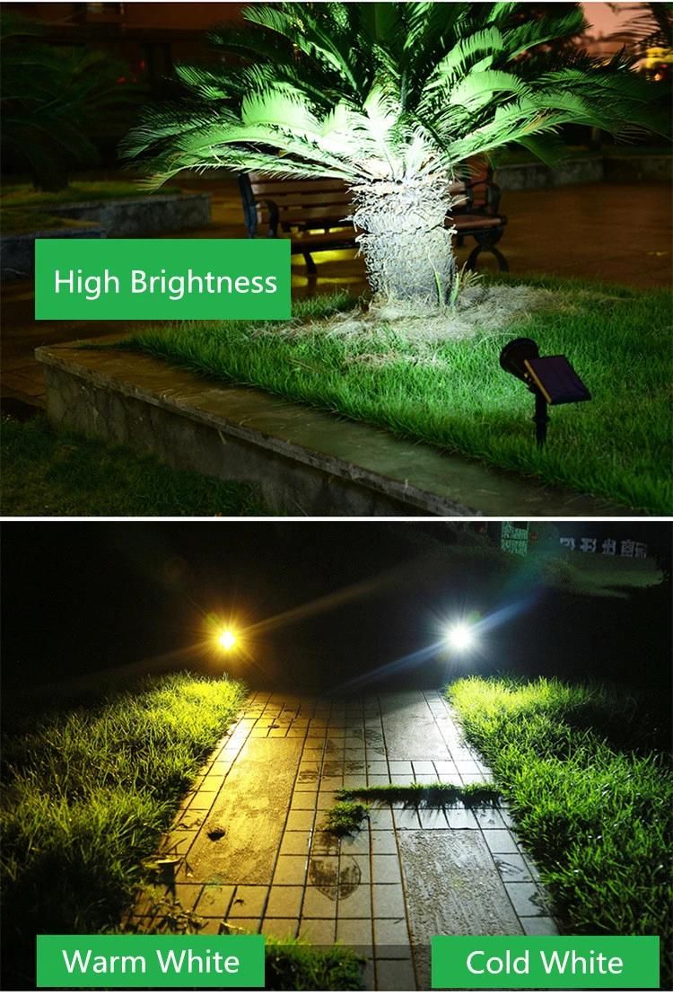 Outdoor Waterproof Garden Adjust Solar LED Landscape Spotlight with Solar Powered Panel