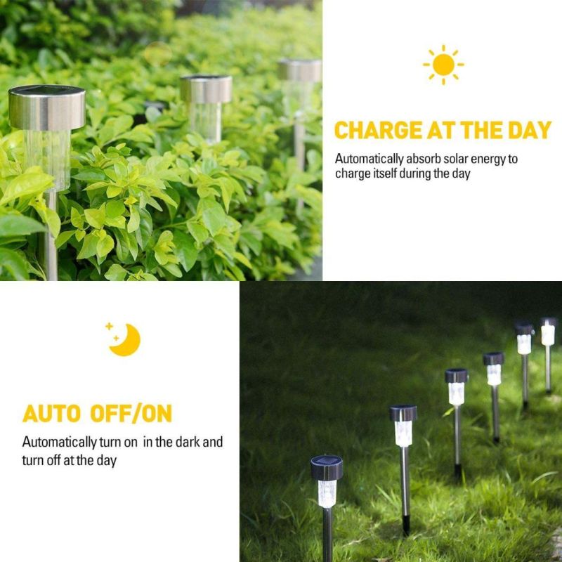 Solar Lights Outdoor, 12pack Stainless Steel Outdoor Solar Lights