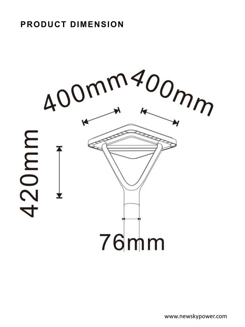 Outdoor Garden Plaza LED Lighting Solar Park Light for Landscaping