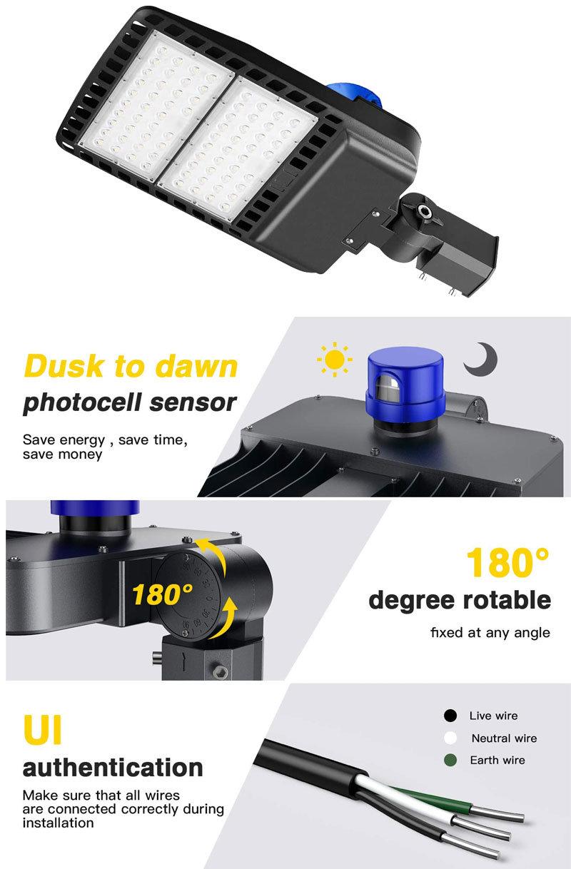 Outdoor Public LED Street Light for Commercial and Residential Parking Lots Bike Paths Walkways Courtyard Light Projector