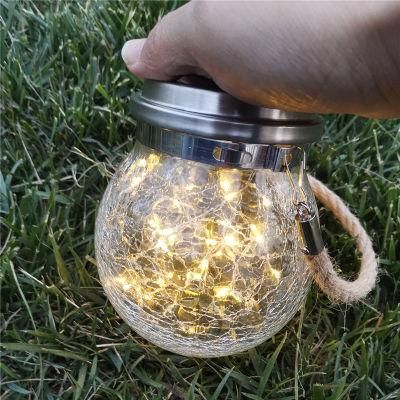 Jar Shape LED Garden Lamp Solar Decorative Light for Christmas