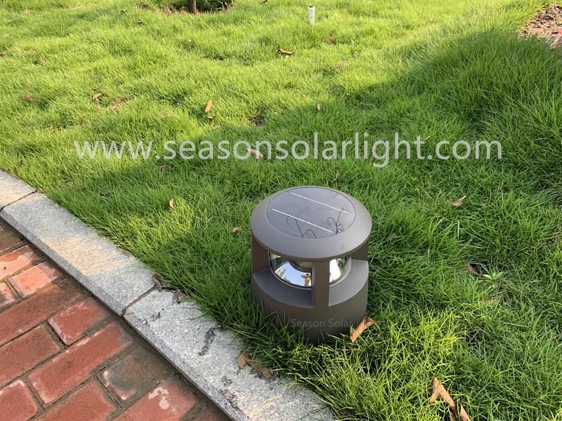 Easily Install LED Light Lamp Outdoor Green Lawn Light Solar Garden Lamp with Warm + White LED Lamp