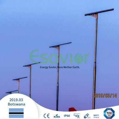 20W/50W/80W/100W/120W Outdoor All in One Integrated LED Solar Street Light with Lithium Battery