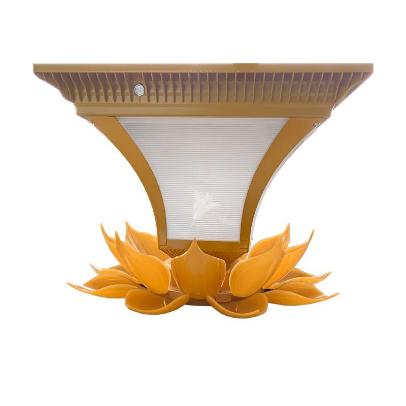 Lotus Integration Solar Garden Light Courtyard Lamp LED Lights Lighting Decoration Energy Saving Power System Home Products Street Sensor High Bright Light