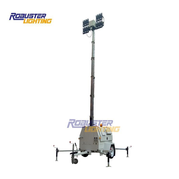 Powder Coated Canopy LED Mobile Diesel Light Tower