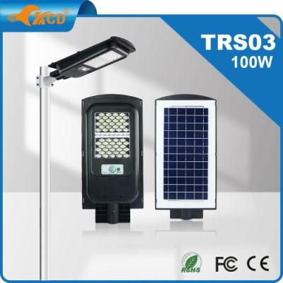 High Power High Class Good Quality LED Solar Street Light Outdoor 100W with Battery Box