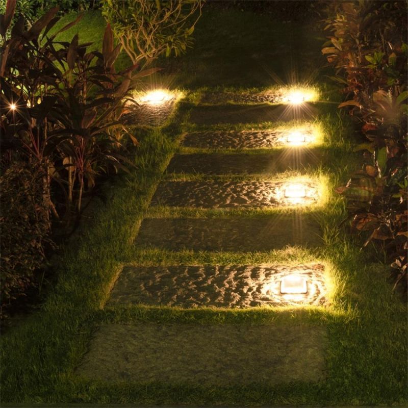 Solar Ground Lamp/Waterproof Sidewalk Disk Lamp /Pathway Landscape Deck Light /Walkway Flood Lamp