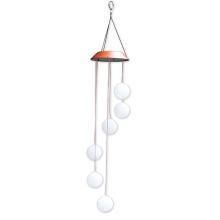 Solar Wind Chime Light with Colour Changing Glass Ball Garden