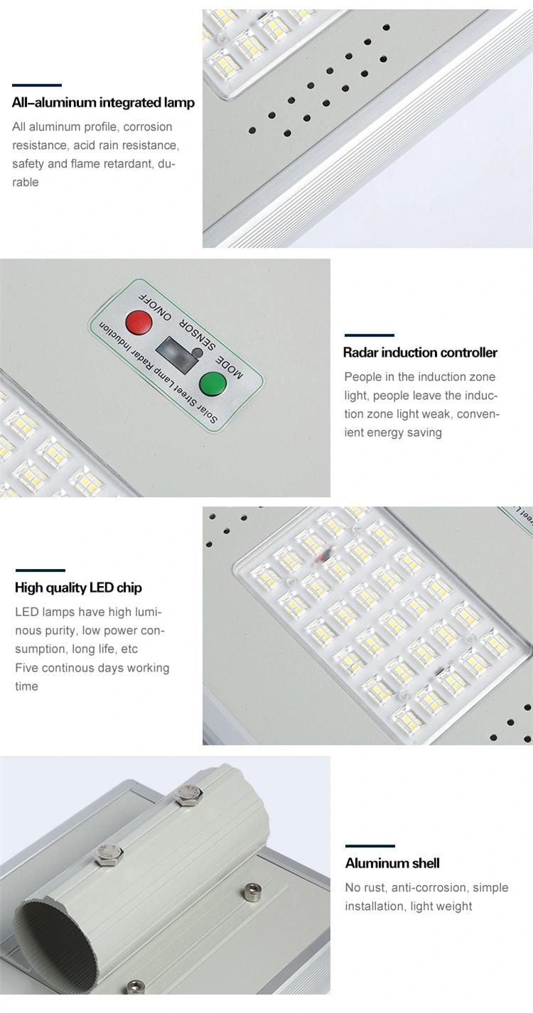 Energy Saving Outdoor IP65 Integrated All in One Solar Streetlight