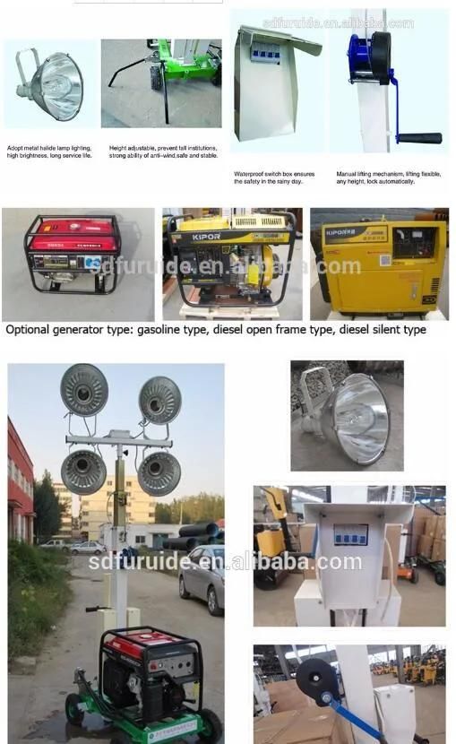 Hang Push Outdoor Mobile Light Tower for Euquipment Construction Fzm-400b