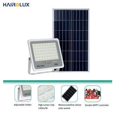 Project High Lumen Aluminum Camera Waterproof 100W 200W 300W IP66 Solar Powered Battery Remote Control Solar Flood Light