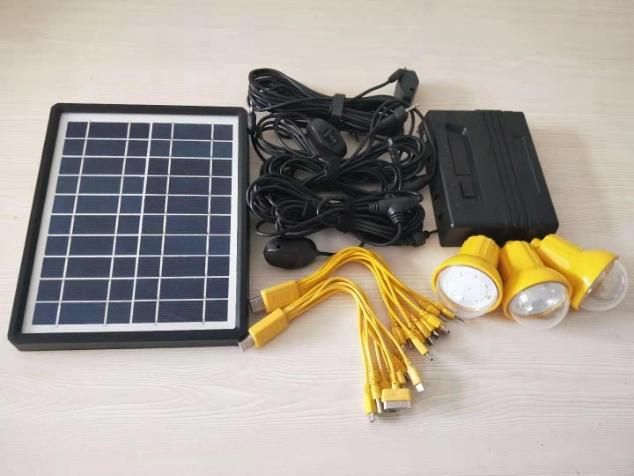 10W off-Grid Solar Home Lighting System Portable Solar Panel Power System