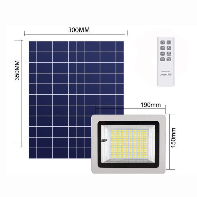 60W 100W 200W Solar Powered LED Flood Light with Motion Sensor