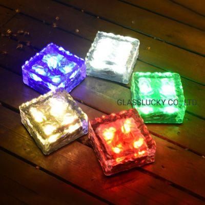 Garden Solar Energy Buried Lights Outdoor LED Ice Brick Light IP65 Waterproof Night View Illumination Decorative Lights