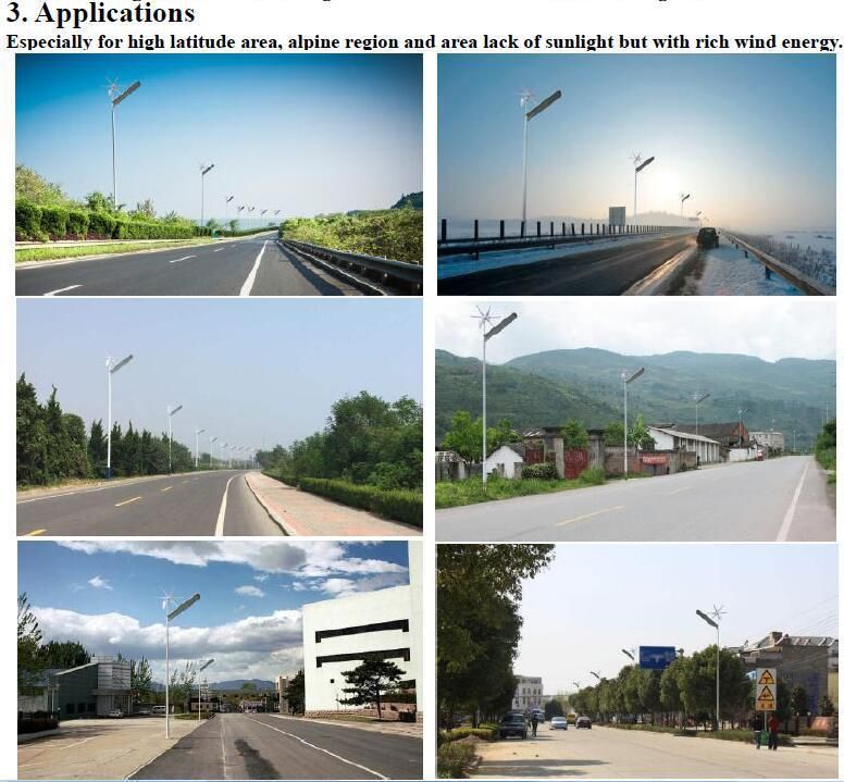 All in One Design 70W Wind and Solar Powered Hybrid LED Luminaires  (SNH-070)
