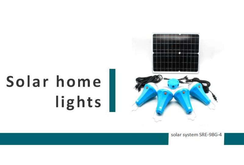 Solar Home System 25W Solar Light Kit with 5200mAh Battery Solar Camping Lighting System