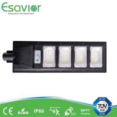 Esavior Solar Powered 120W All in One Integrated LED Solar Street/Road/Garden Light with Motion Sensor IP67