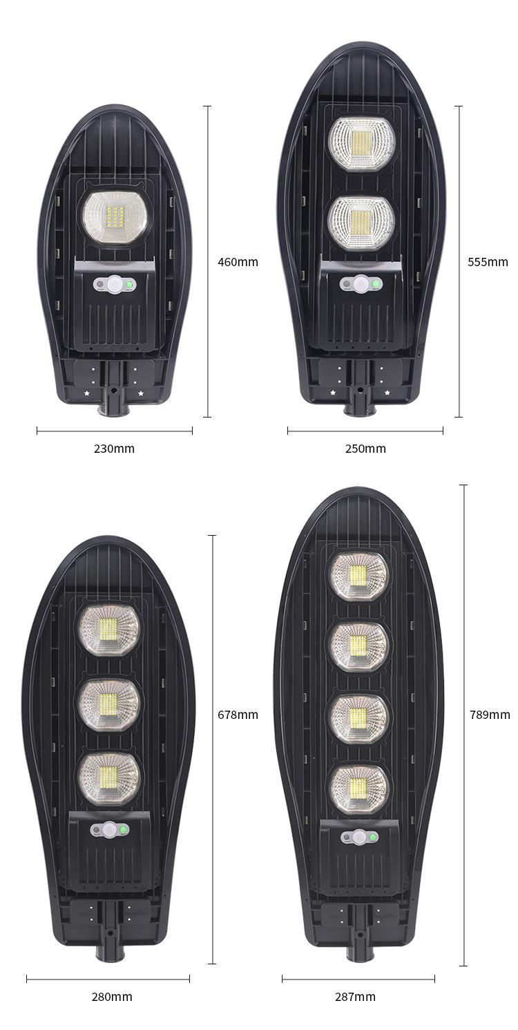 LED Solar Outdoor Waterproof IP65 ABS Integrated Street Light 120W