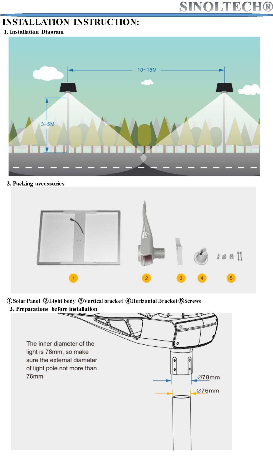 20W Elite G03 Series  LED Solar Powered LED Street Light (G03-20W)