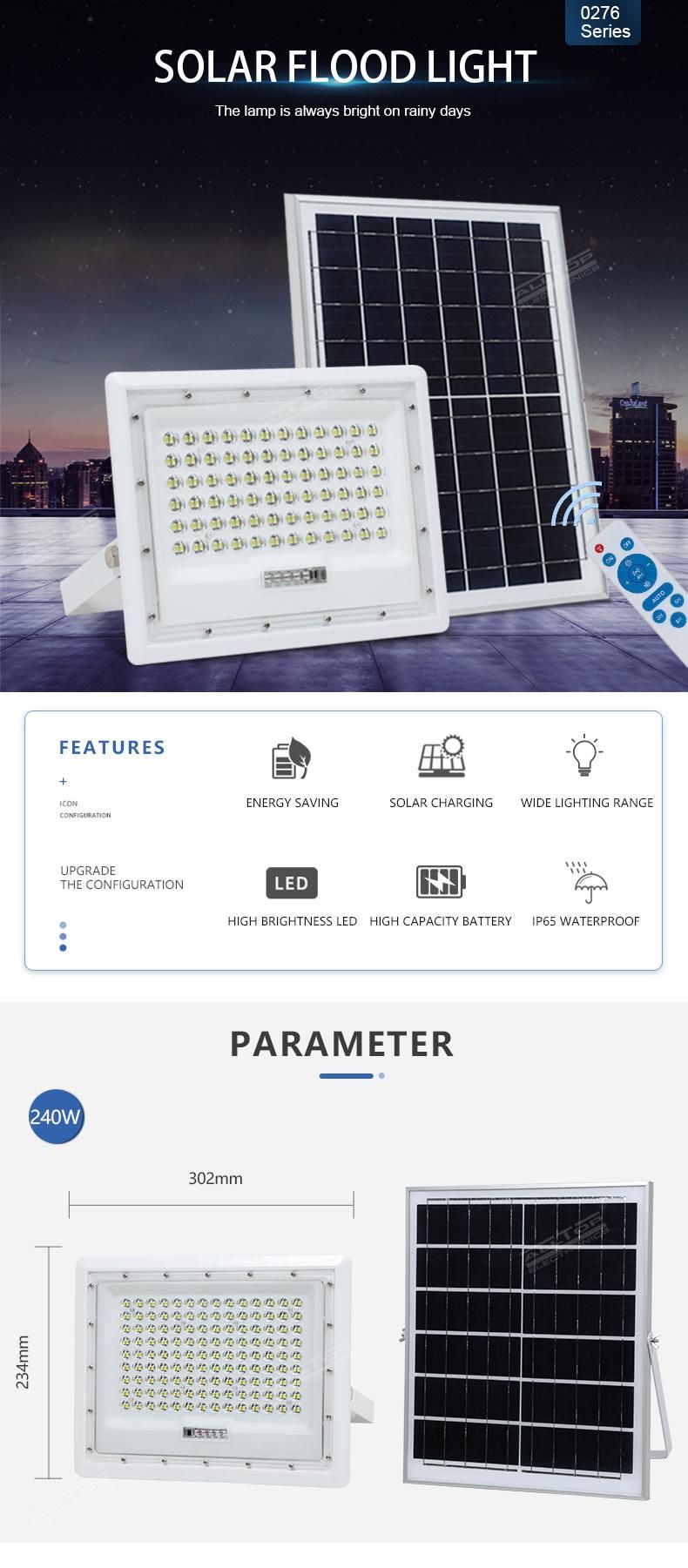 Alltop High Power Landscape Stadium Waterproof IP65 SMD 80W 160W 240W Outdoor LED Solar Flood Lights