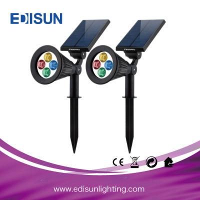 1W/2W/3W IP65 RGB Solar Garden Outdoor Lighting