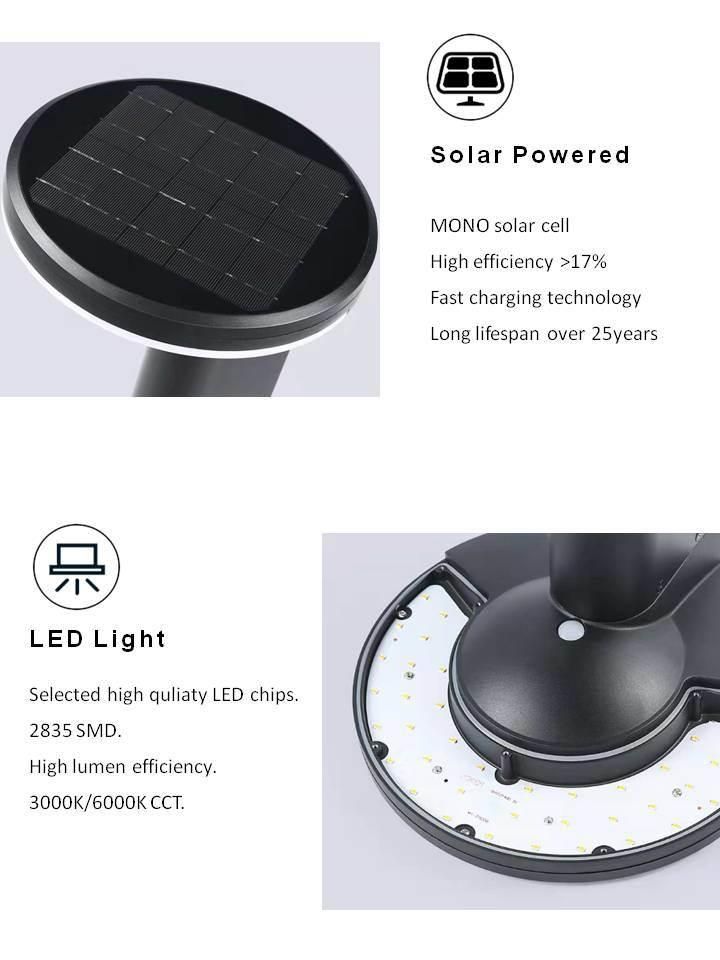 LED Solar Light Waterproof Outdoor Garden Solar Lawn Bollard Lights Factory Supply